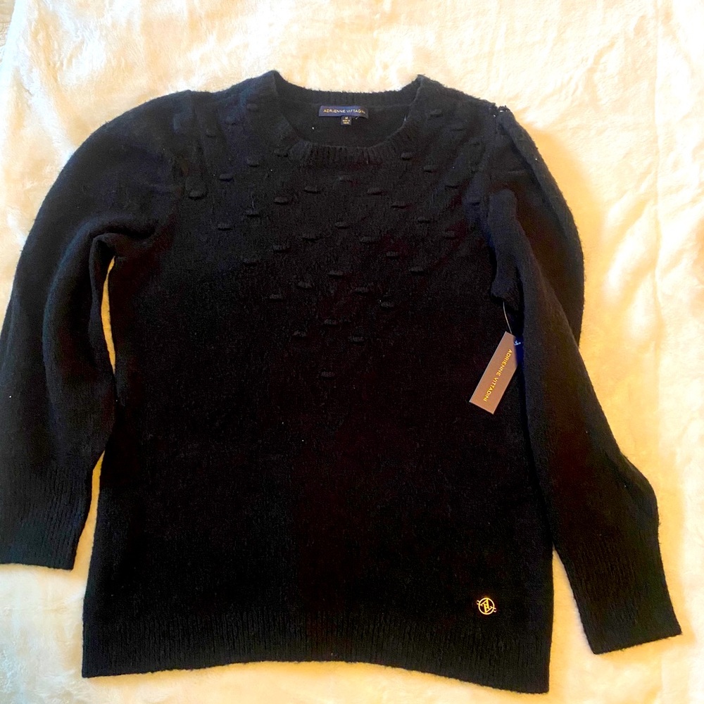 Adrienne Vittadini l/s black sweater